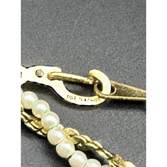 Vintage Lot Marvella Faux Pearl Twisted Braided Beaded Necklaces Gold‎ Tone - Picture 7 of 7
